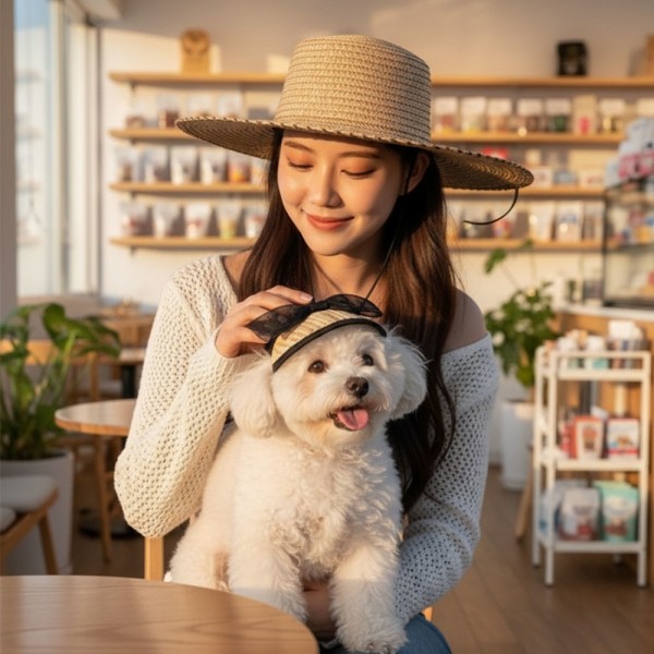 페오펫몰,[따스한특가] 예보들 강아지모자 강아지썬캡 강아지여름모자