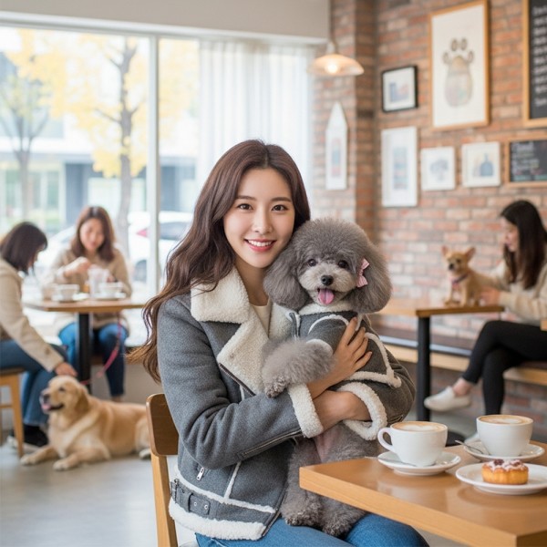 페오펫몰,예보등 강아지 무스탕 강아지 올인원 방한복