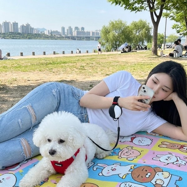 페오펫몰,[예보들][꽃길특가]자유로운 손목형 웨어러블 강아지 자동 리드줄