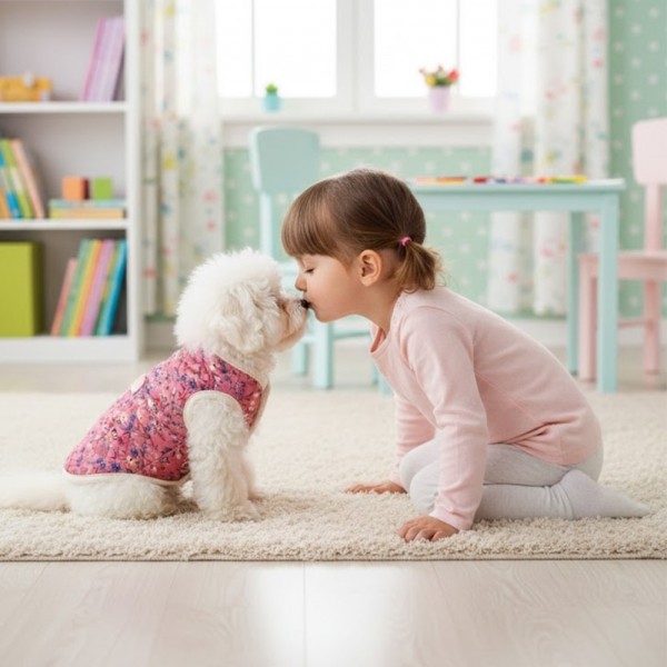 페오펫몰,[예보들][꽃길특가] 하네스 필요없는 강아지 누빔 조끼 강아지 패딩 조끼 하네스 일체형 퀼팅 겨울 옷 누빔 산책용 꽃무늬 소형견 중형견