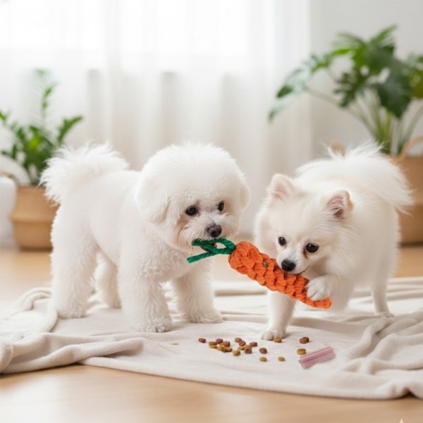 페오펫몰,우리 아이 스트레스 ZERO! 인기 장난감 4종 패키지 (사과/당근/갈비/신발)