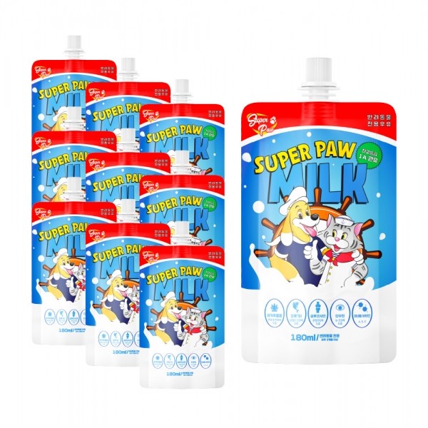페오펫몰,[슈퍼포우] 슈퍼포우 펫밀크 180ml 10개(1박스)