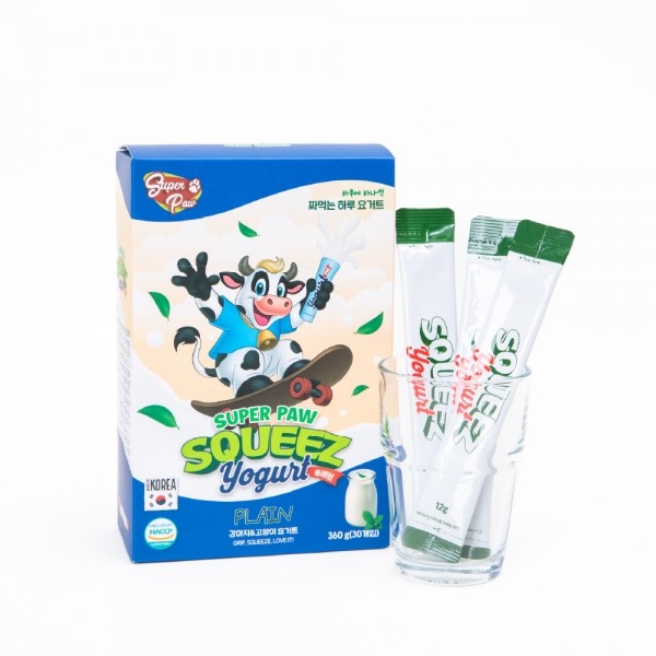 페오펫몰,[슈퍼포우] (1박스) 슈퍼포우 짜먹는 요거트 강아지 고양이 아이스크림 간식 플레인요거트, 360g, 1개