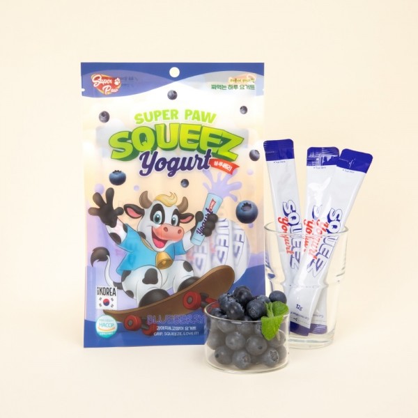 페오펫몰,[슈퍼포우] (1팩) 슈퍼포우 짜먹는 요거트 강아지 고양이 아이스크림 간식 블루베리요거트, 84g, 1개
