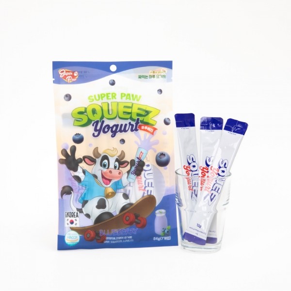 페오펫몰,[슈퍼포우] (1팩) 슈퍼포우 짜먹는 요거트 강아지 고양이 아이스크림 간식 블루베리요거트, 84g, 1개