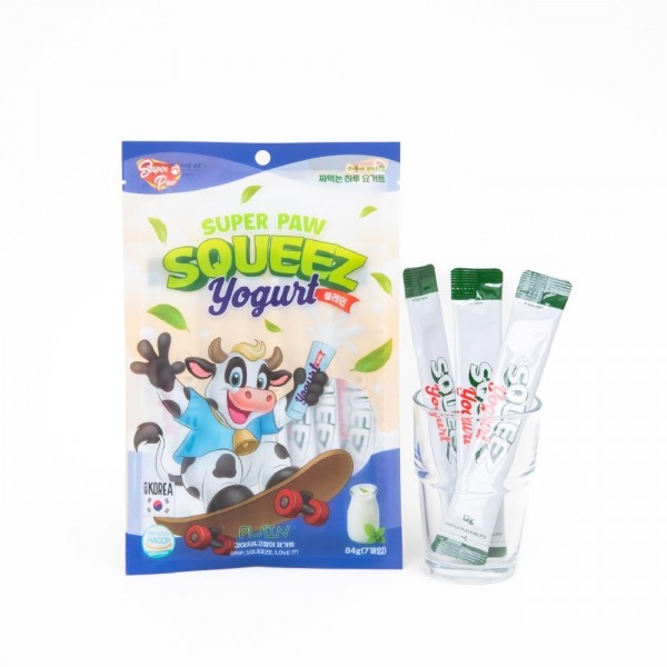 페오펫몰,[슈퍼포우] (1팩) 슈퍼포우 짜먹는 요거트 강아지 고양이 아이스크림 간식 플레인요거트, 84g, 1개