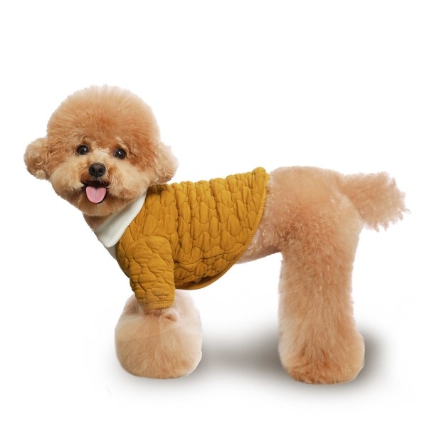 페오펫몰,그루밍독 반려동물 네추럴 누비 가디건 S-2XL, 3 colors