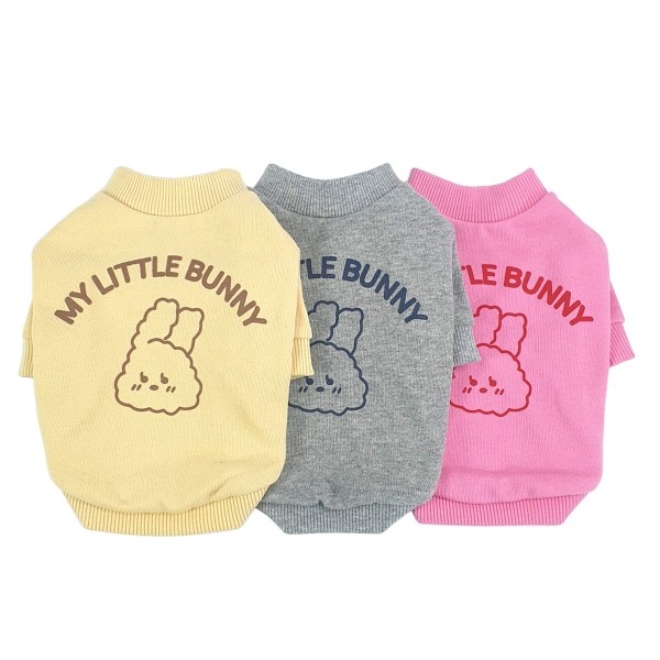 페오펫몰,그루밍독 반려동물 리틀 버니 맨투맨 S-2XL, 3 colors