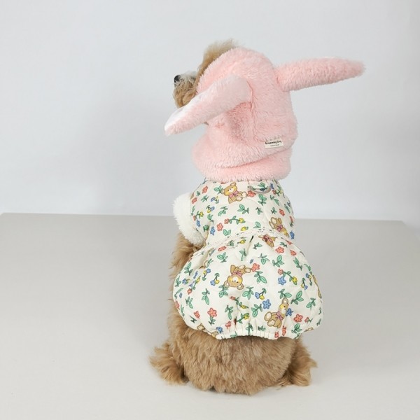 페오펫몰,그루밍독 반려동물 부끄 곰 패딩 조끼 & 원피스 S-2XL, 1 colors