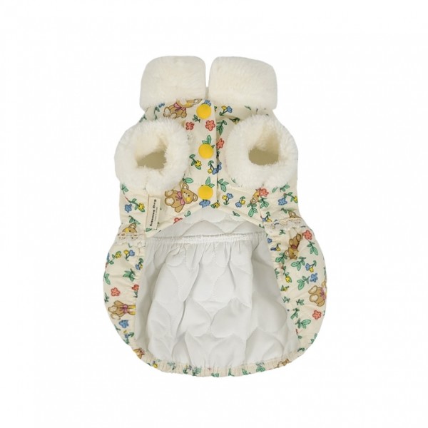 페오펫몰,그루밍독 반려동물 부끄 곰 패딩 조끼 & 원피스 S-2XL, 1 colors