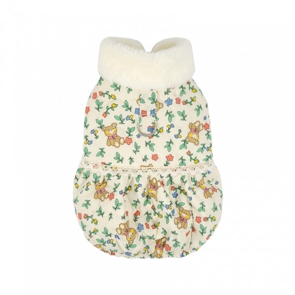 페오펫몰,그루밍독 반려동물 부끄 곰 패딩 조끼 & 원피스 S-2XL, 1 colors