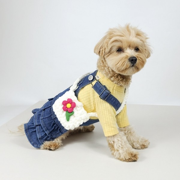 페오펫몰,그루밍독 반려동물 솜사탕 데일리 티셔츠 S-2XL, 4 colors