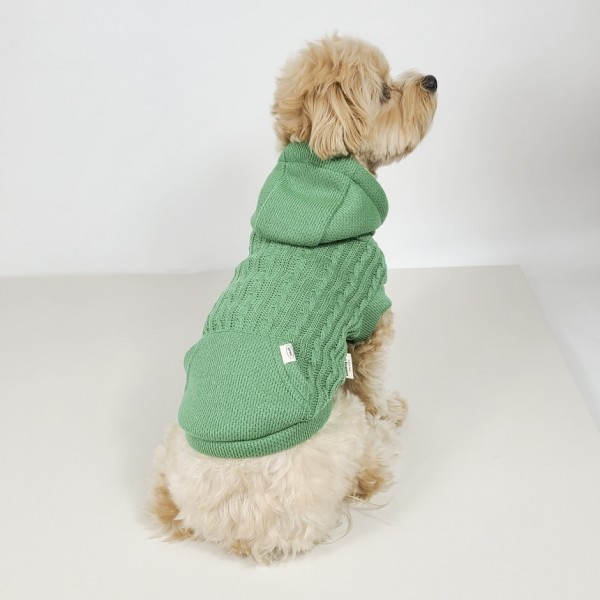 페오펫몰,그루밍독 반려동물 브리즈 니트 후드 티셔츠 S-2XL, 3 colors