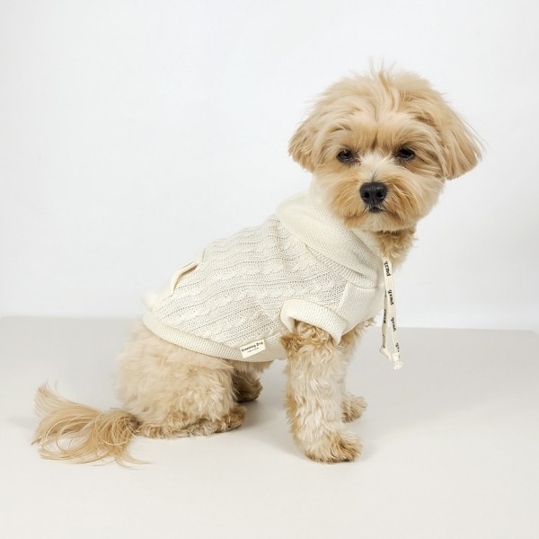 페오펫몰,그루밍독 반려동물 브리즈 니트 후드 티셔츠 S-2XL, 3 colors