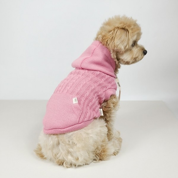 페오펫몰,그루밍독 반려동물 브리즈 니트 후드 티셔츠 S-2XL, 3 colors