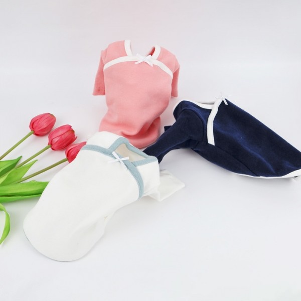 페오펫몰,그루밍독 반려동물 심플리본 컬러배색 티셔츠 S-2XL, 3colors