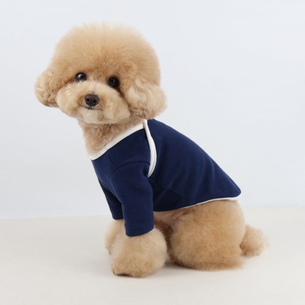 페오펫몰,그루밍독 반려동물 심플리본 컬러배색 티셔츠 S-2XL, 3colors