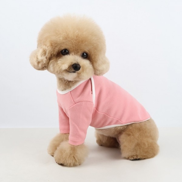 페오펫몰,그루밍독 반려동물 심플리본 컬러배색 티셔츠 S-2XL, 3colors