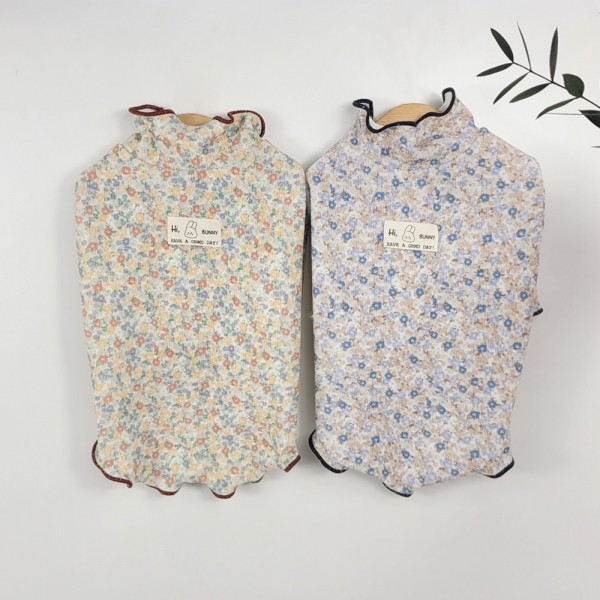 페오펫몰,그루밍독 반려동물 블라썸 프릴 티셔츠 S-2XL, 2colors