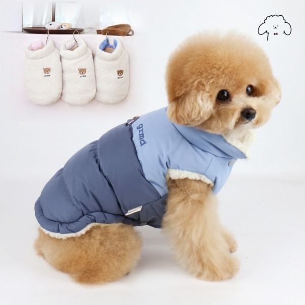 그루밍독 반려동물 grmd 하네스 양면패딩 점퍼 S-2XL, 3 colors