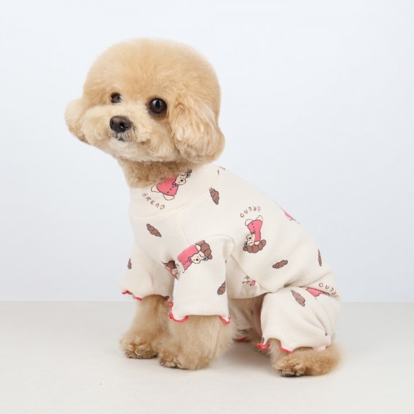 페오펫몰,그루밍독 반려동물 애견 포근포근 올인원 S-XL, 2colors