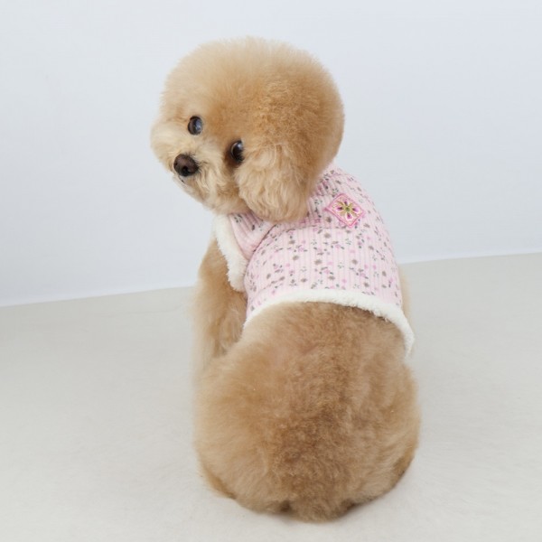 페오펫몰,그루밍독 반려동물 명절한복 꽃댕이 배자조끼/케이프, 2colors