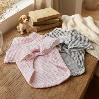 반려동물 강아지 고양이 로맨틱 벨소매 티 S-XL, 2colors