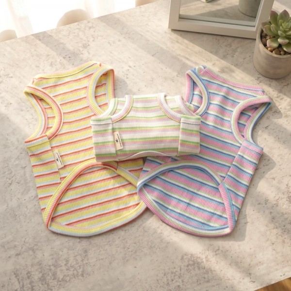 페오펫몰,그루밍독 반려동물 프레시 단가라 민소매 S-2XL, 3colors