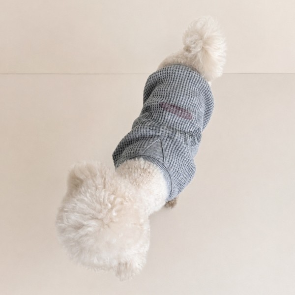 페오펫몰,그루밍독 반려동물 간절기 릴랙싱 와플 티셔츠 S-2XL, 2 colors