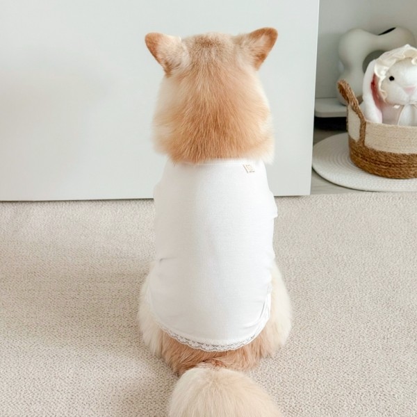 페오펫몰,그루밍독 반려동물 가을이너 레이스 티셔츠 S-2XL, 3 colors