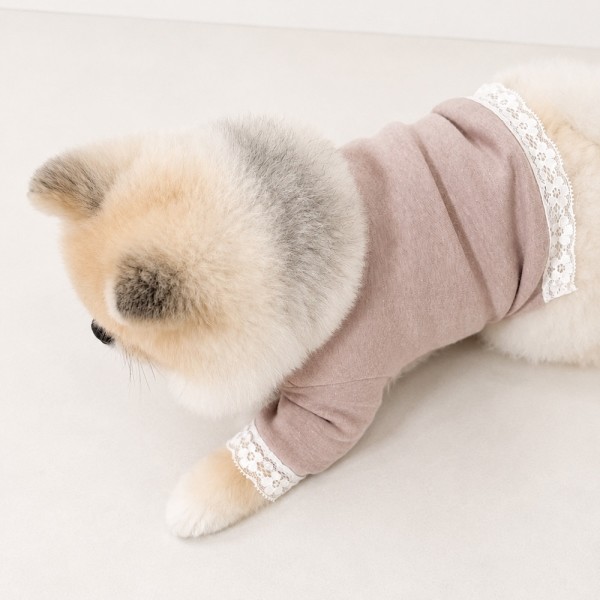 페오펫몰,그루밍독 반려동물 가을이너 레이스 티셔츠 S-2XL, 3 colors