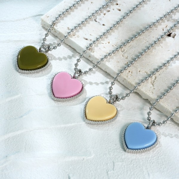 페오펫몰,하트펜던트 강아지 인식표 목걸이 이름표