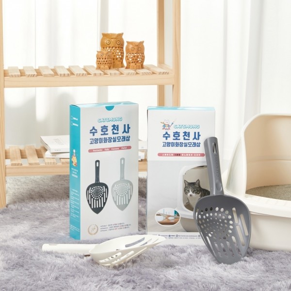 페오펫몰,캣츠몽 수호천사 고양이화장실 모래삽 배변처리 똥삽 배변삽 스쿱 벤토나이트 모래삽
