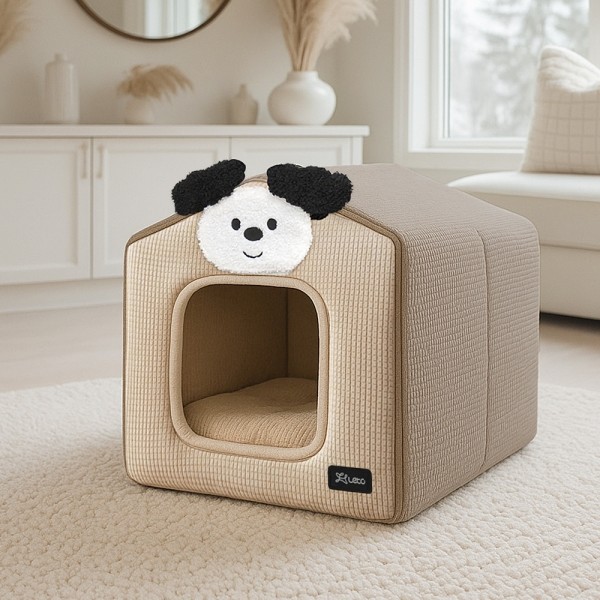 레토 강아지집 와플 하우스 쿠션세트 예쁜 펫 고양이 숨숨집 통세척가능 LDL-H03