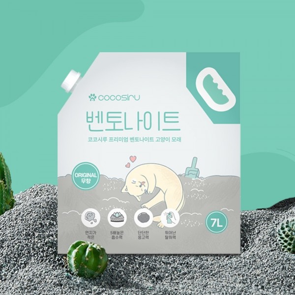 페오펫몰,[댕린이특가] 코코시루 프리미엄 벤토나이트 모래 C6BN-O (7L/6kg)