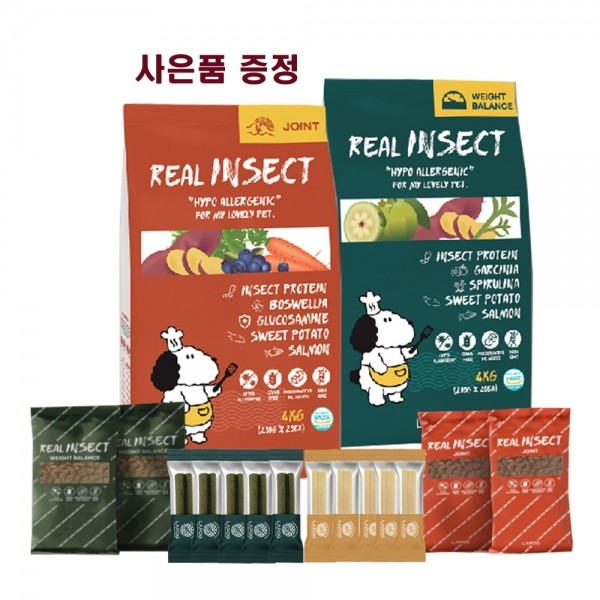 페오펫몰,[IMI] 라포그 리얼인섹트 관절케어 사료 4kg+400g 추가 또는 라포그껌 5P 증정