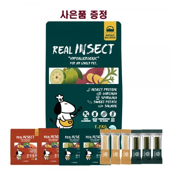 페오펫몰,[IMI] 라포그 리얼 인섹트 조인트 관절사료 1.2kg + 200g 추가 또는 라포그껌3P 증정