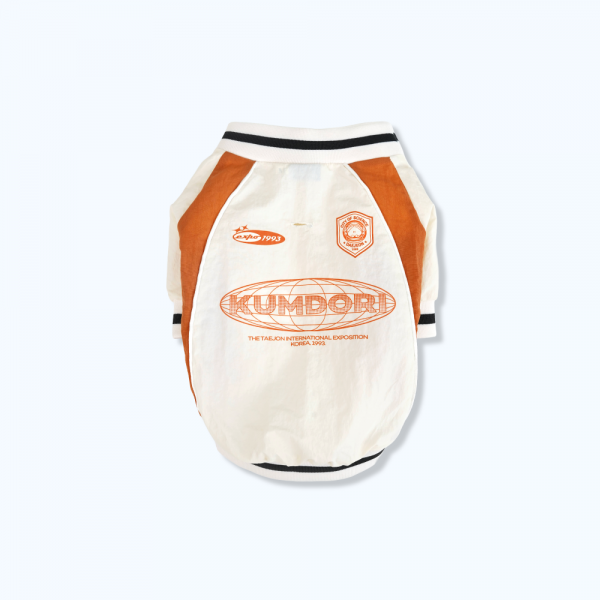 바크하우스X꿈돌이 블록코어 나일론 티셔츠_아이보리