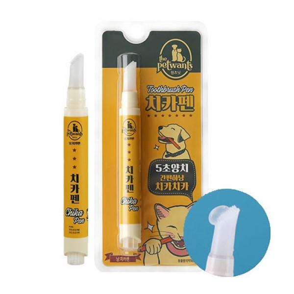 페오펫몰,[페슬러] 더펫원츠 고양이 일체형 치약칫솔 냥치카펜