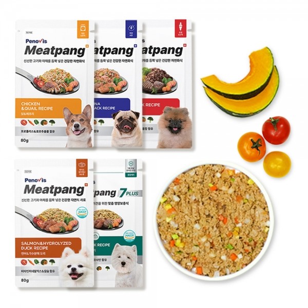 페오펫몰,페노비스 화식사료 자연화식 미트팡 80g (5가지 맛)
