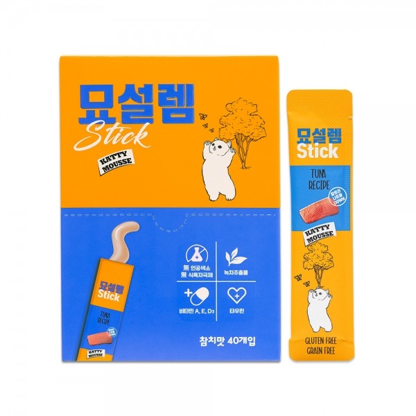 페오펫몰,[페슬러] 묘설렘 스틱 고양이 습식 간식 참치맛 40개입