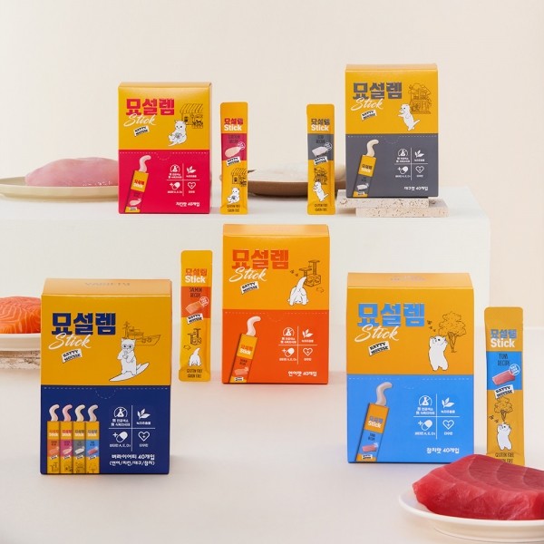 페오펫몰,[페슬러] 묘설렘 스틱 고양이 습식 간식 참치맛 40개입