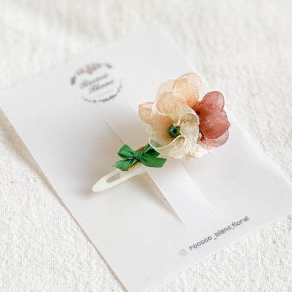 페오펫몰,피앙세 강아지 작은 꽃핀, 3.5cm 애견 머리핀 리본핀