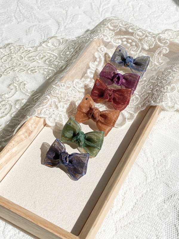 페오펫몰,라비앙 강아지 작은 리본핀, 4cm 애견 머리핀