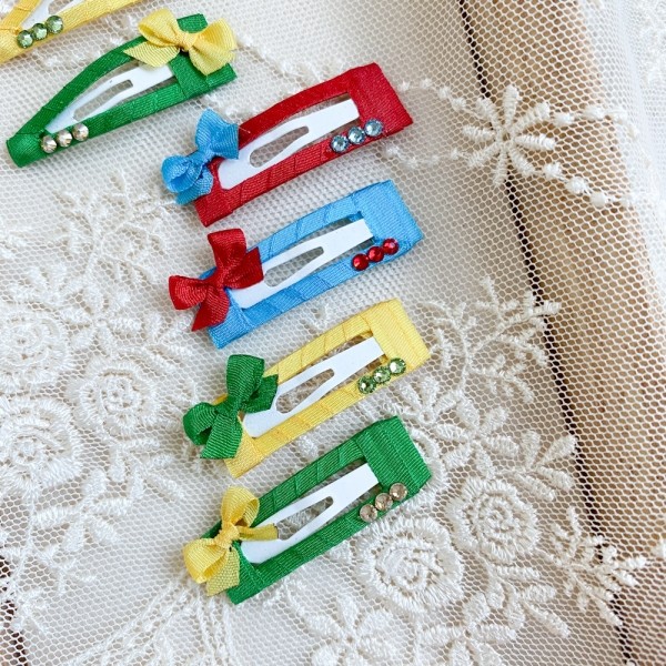 페오펫몰,삼각 사각 3cm 강아지 똑딱핀 비쥬 반려동물 여름 비비드 미간핀 방수핀