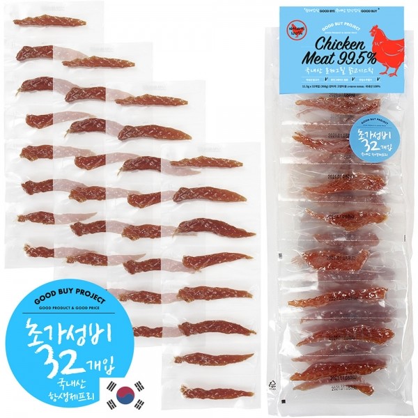 페오펫몰,[오래오래프로젝트] 초대용량 줄줄이스틱 닭고기 (32스틱/368g) #낱개포장