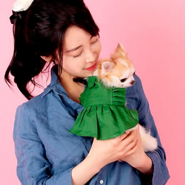 러브핫핏 린넨 원피스 LINEN DRESS[GREEN]