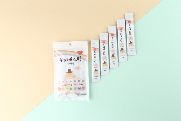 페오펫몰,냥슬아치 고양이 간식 저염츄르 무지개스틱