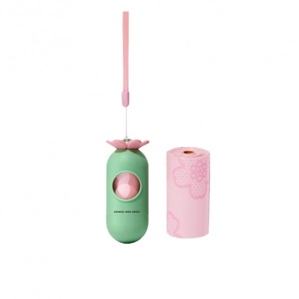 냥슬아치 강아지 배변봉투 똥츄 케이스 플라워 디스펜서