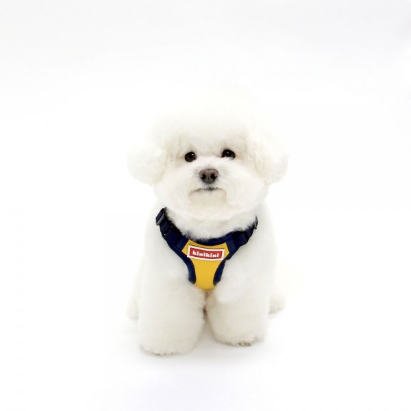 페오펫몰,키니키니 SIGNATURE LOGO MESH HARNESS-YELLOW(메쉬하네스)
